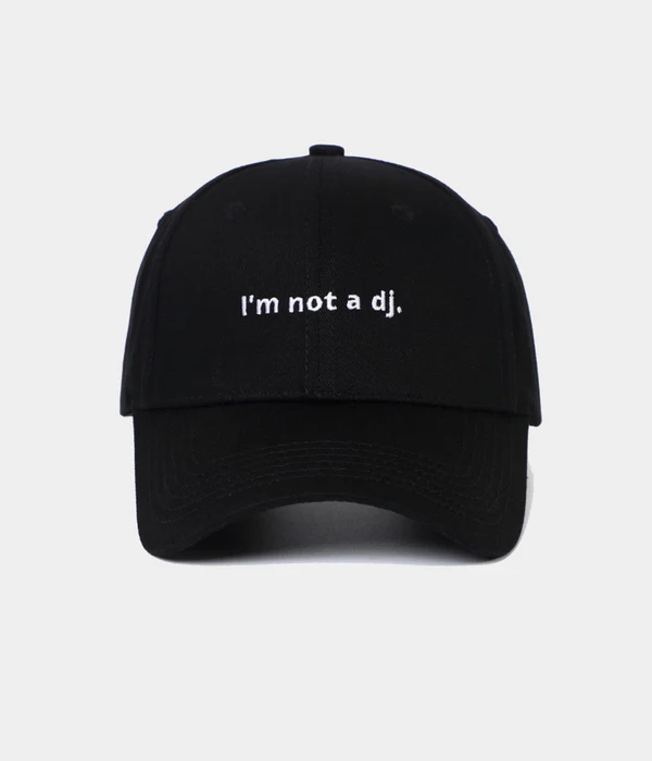 CAPS-NOT-A-DJ-BLACK-FRONT NOT A DJ.